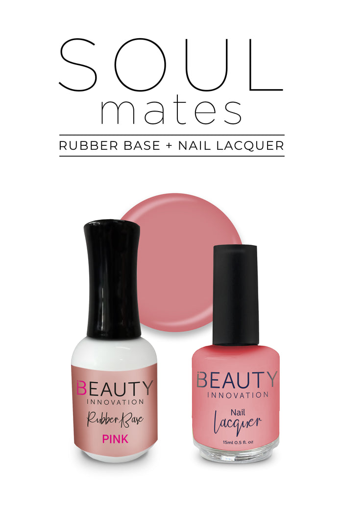 Rubber base & Nail Lacquer PINK/ SOULMATE