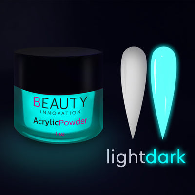 ACRYLIC POWDER - GLOW IN THE DARK AQUAMARINE